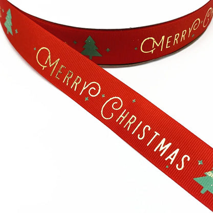 Fita Árvore Natal Decorações de Natal 1 Unidades Fitas de Gorgorão Estampadas Embrulho