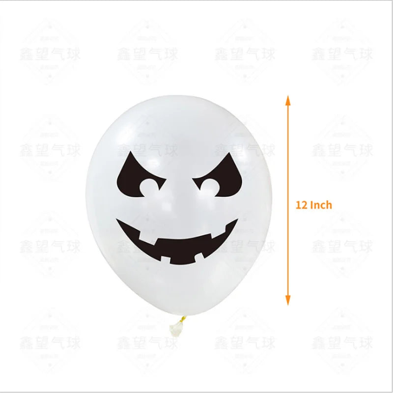 24 Peças balões de Halloween, balões de látex de 12 cm, 8 estilos, balões de Halloween