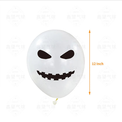 24 Peças balões de Halloween, balões de látex de 12 cm, 8 estilos, balões de Halloween