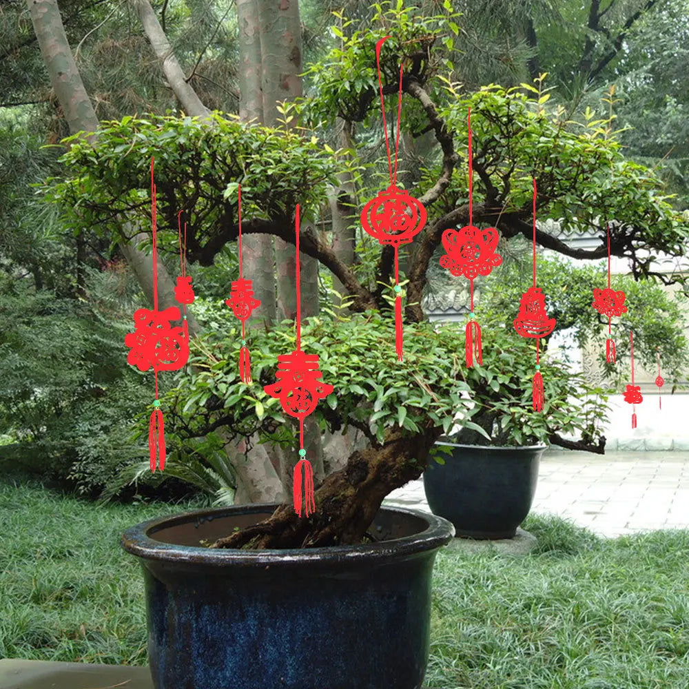 Lanterna chinesa decoração ano novo chinês pingente primavera festival pendurado