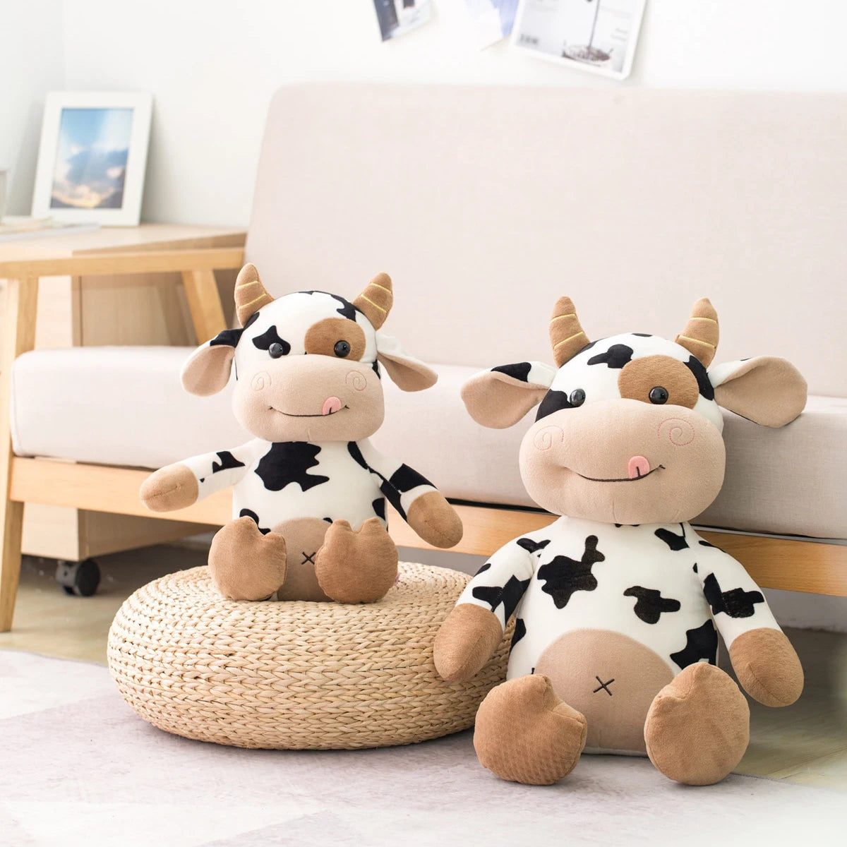 Bicho de Pelúcia Vaca Vaquinha Macia e Pelúcia Vaca Vaquinha Linda Incríveis 30cm