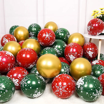 10/30pcs Balão De Látex Do Dia De Natal Elk Feliz Decoração De Sala Balões