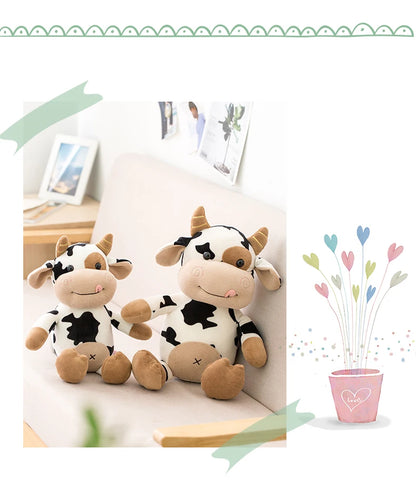 Bicho de Pelúcia Vaca Vaquinha Macia e Pelúcia Vaca Vaquinha Linda Incríveis 30cm