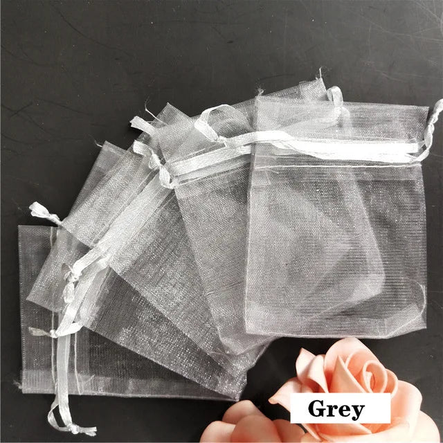 Sacolinhas organza  saquinho de organza branco (Pacote com 50 Unidades) (9x12cm)