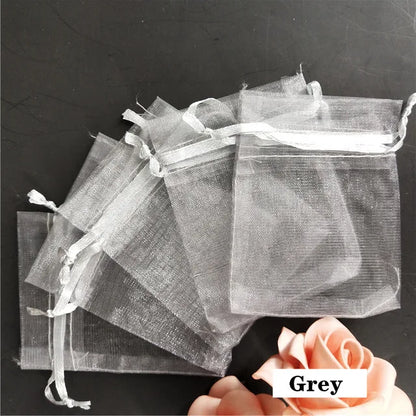 Sacolinhas organza  saquinho de organza branco (Pacote com 50 Unidades) (9x12cm)