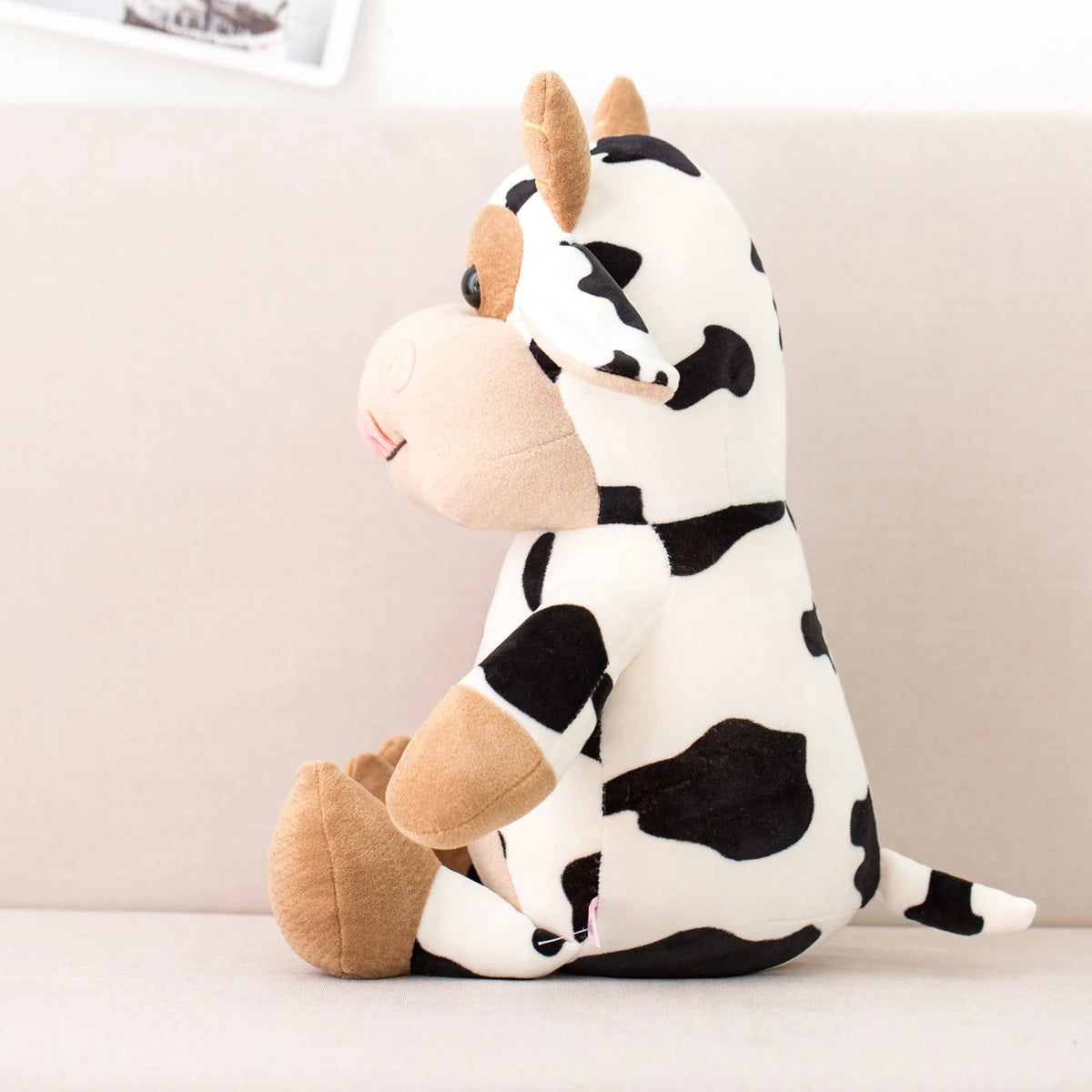Bicho de Pelúcia Vaca Vaquinha Macia e Pelúcia Vaca Vaquinha Linda Incríveis 30cm