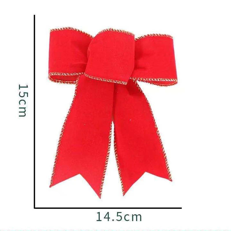 Fita de laço de Natal decorações de Natal 15 cm x 15 cm fita de árvore  Natal laço