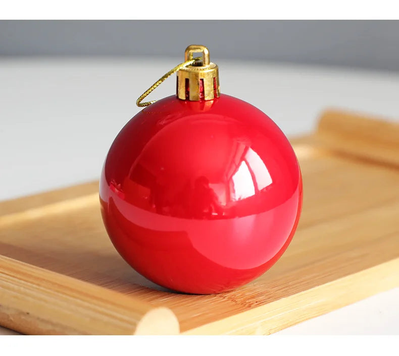 Enfeites grandes de bolas de Natal de 10 cm, 6 peças, enfeites de Natal grandes