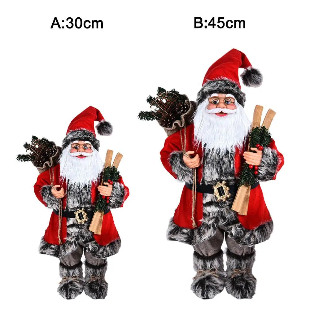 Decoração Natalina Trio Bonecos De Natal Papai Noel 30/45cm