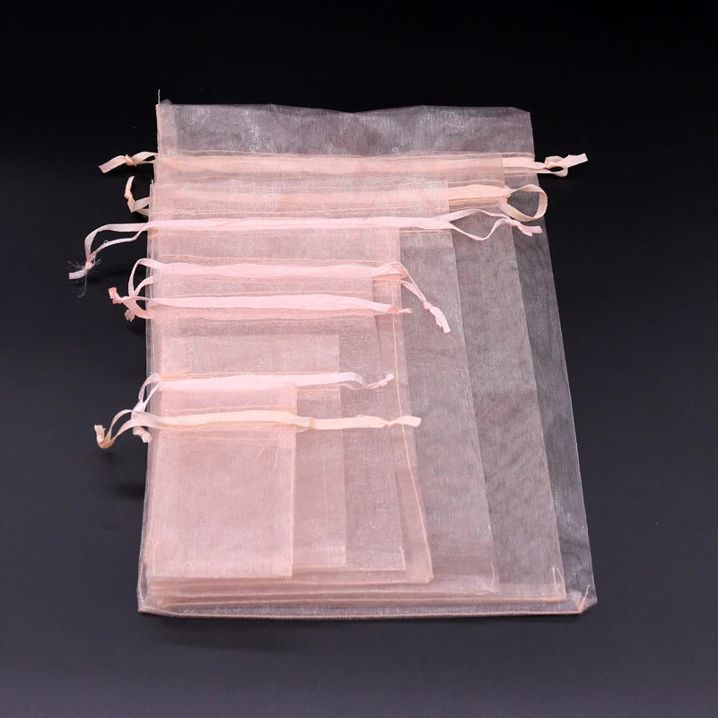 Sacolinhas organza  saquinho de organza branco (Pacote com 50 Unidades) (9x12cm)