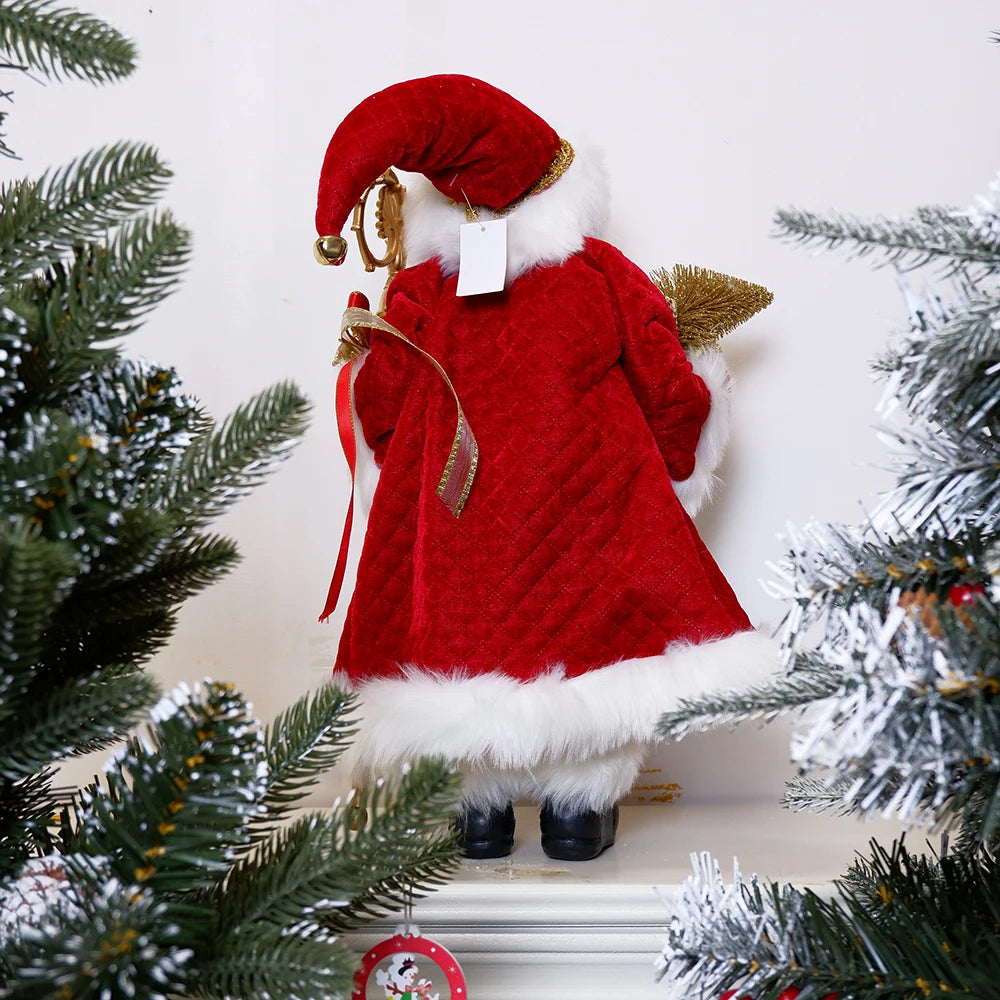 Natal papai noel bonecas de pelúcia em pé brinquedo decoração feriado ano novo