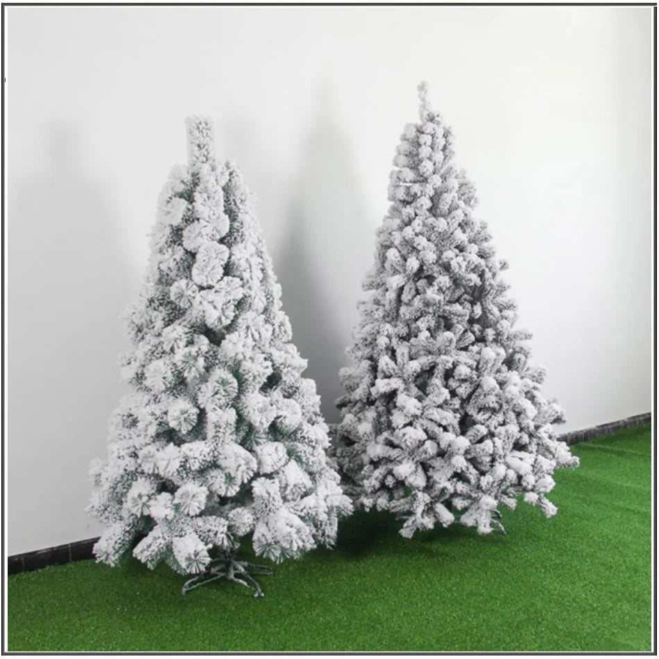 Árvore De Natal Luxo Pinheiro Neve Nevada 1.50m 412 Galhos