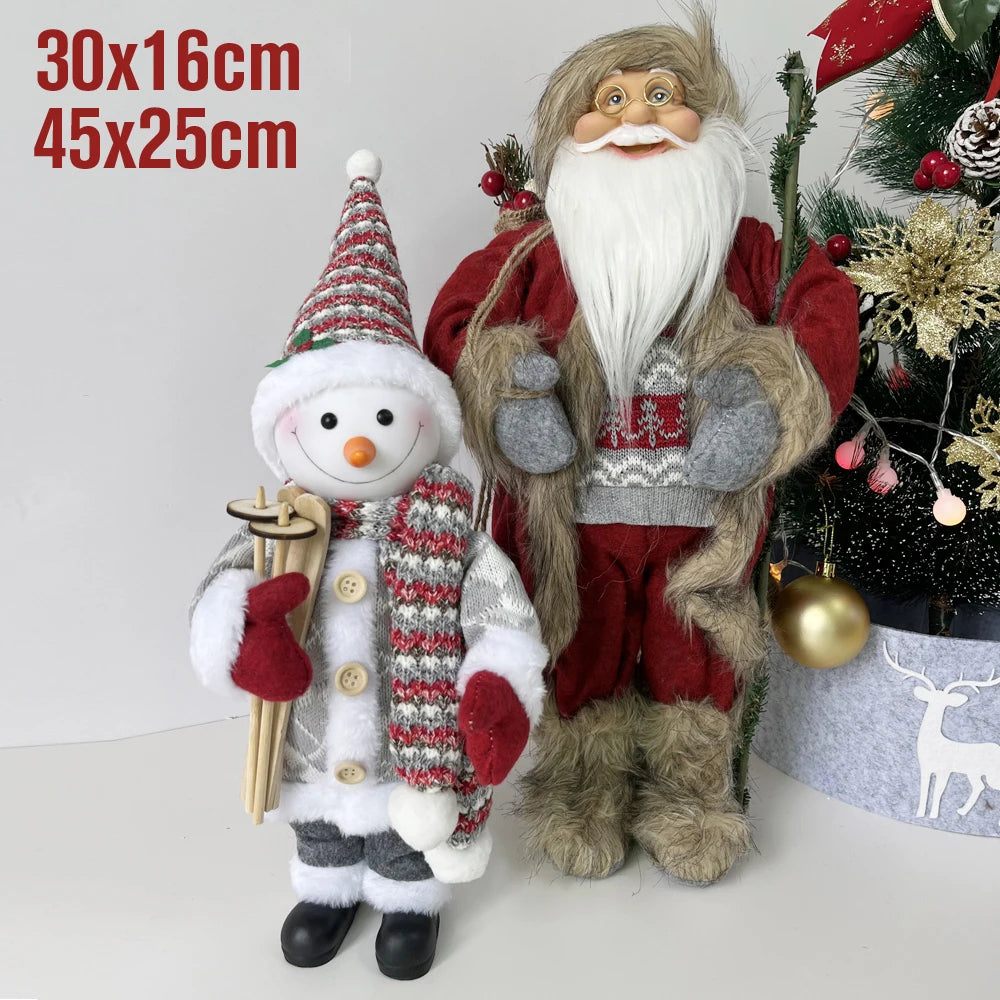 Papai Noel lenhador rústico 2 peças boneco enfeite 45*25CM luxo natal
