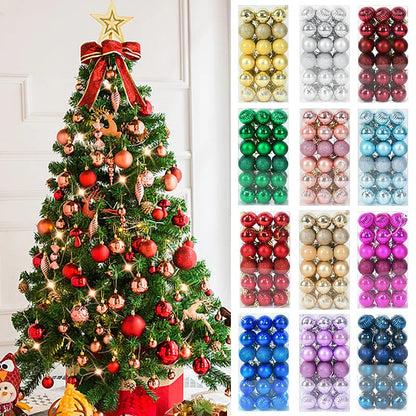 36 Pçs Ornamento de Bolas de Natal 4cm Pendant Ball Bola de Natal