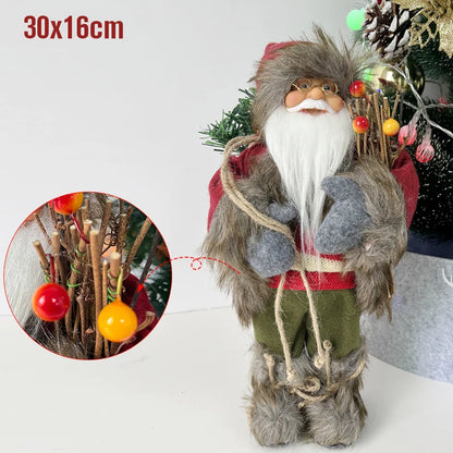 Papai Noel lenhador rústico 2 peças boneco enfeite 45*25CM luxo natal