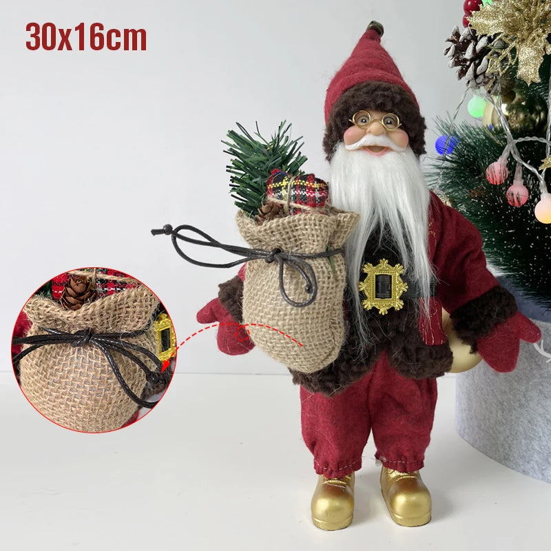Papai Noel lenhador rústico 2 peças boneco enfeite 45*25CM luxo natal