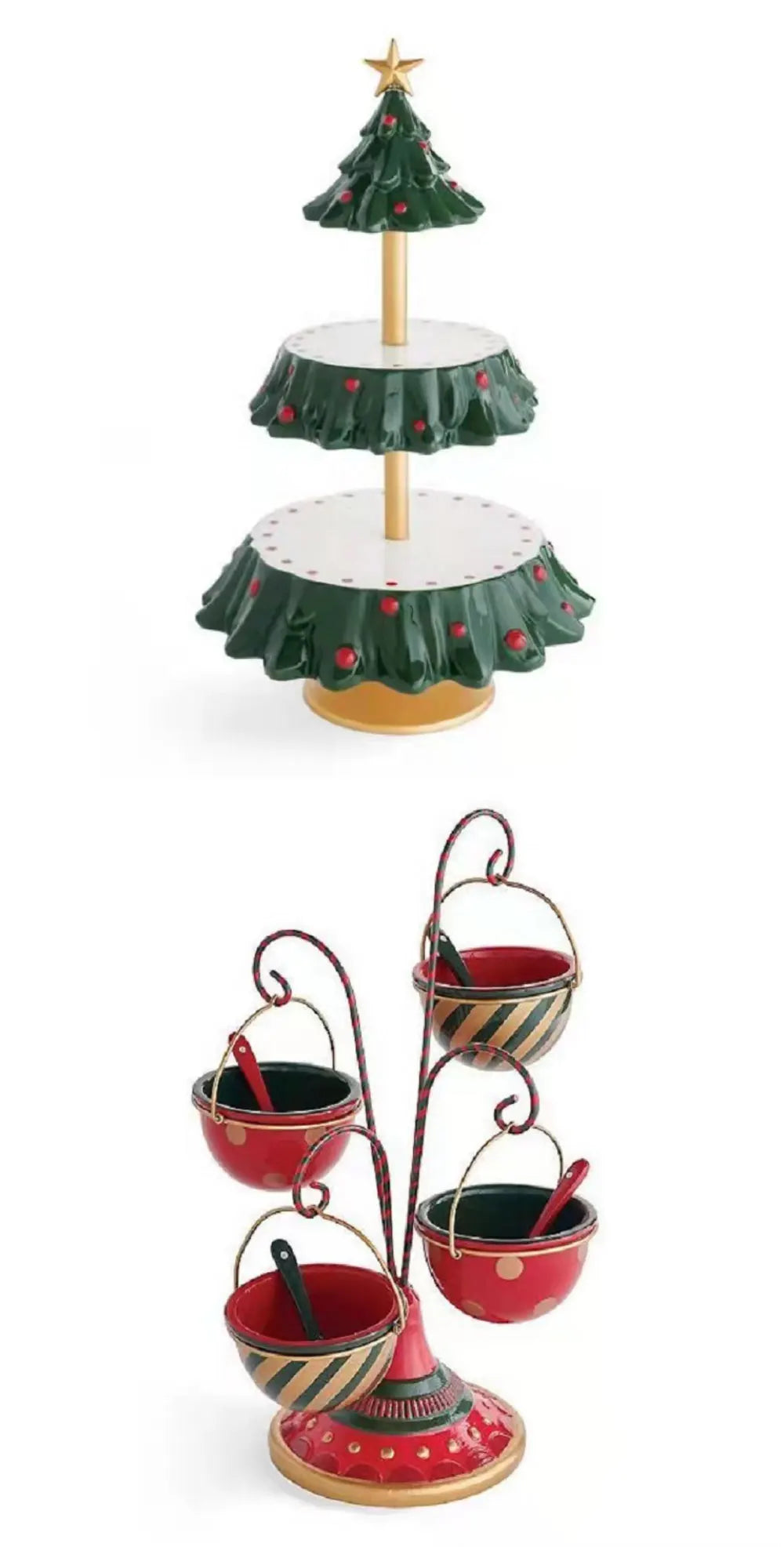 Suporte para Cupcakes Árvore de Natal Mesa de Sobremesas Prato de Frutas Suporte Bolo