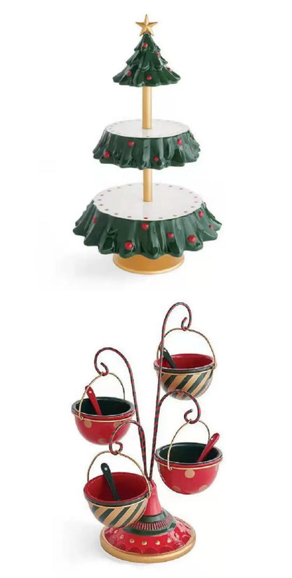 Suporte para Cupcakes Árvore de Natal Mesa de Sobremesas Prato de Frutas Suporte Bolo