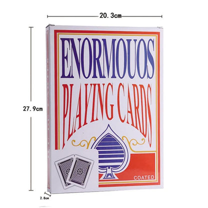 Cartas gigantes baralhos, cartas de pôquer grandes, cartas grandes para crianças e adultos