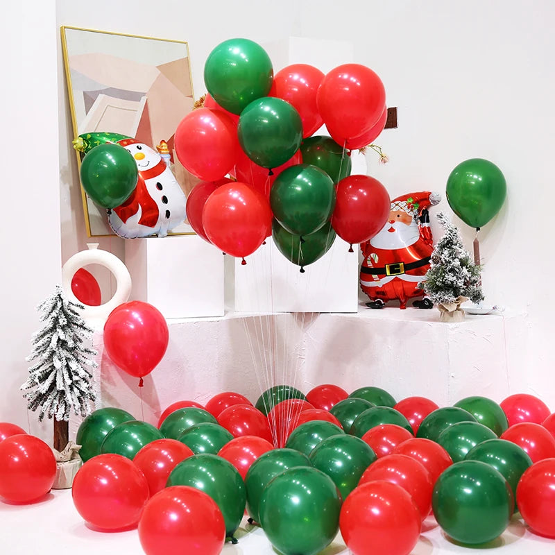 10/30pcs Balão De Látex Do Dia De Natal Elk Feliz Decoração De Sala Balões