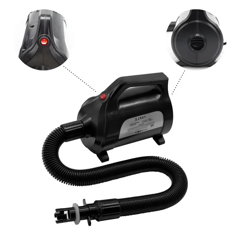 Inflador Elétrico Borosino , Preto reforçada de 600W