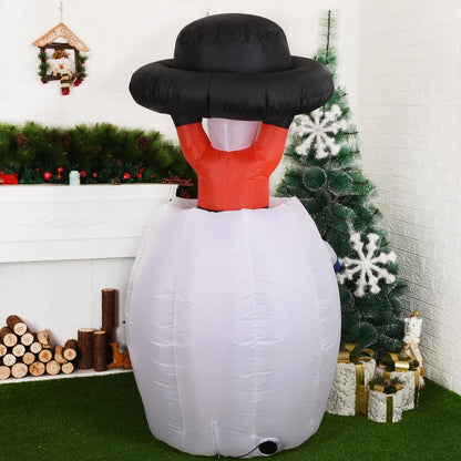 Papai Noel Inflável de 6 pés, Decoração de Quintal de Natal, Luzes LED para Festa, Gramado