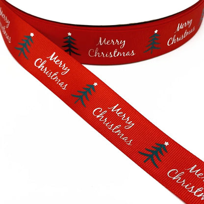 Fita Árvore Natal Decorações de Natal 1 Unidades Fitas de Gorgorão Estampadas Embrulho
