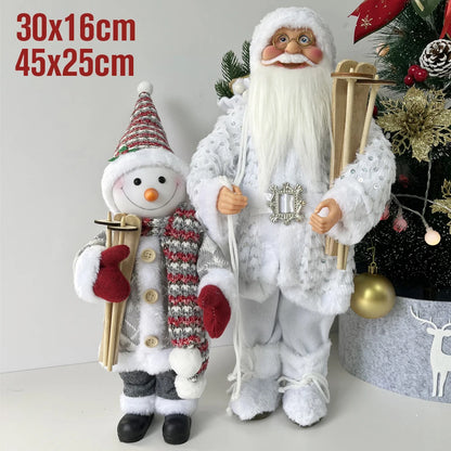Papai Noel lenhador rústico 2 peças boneco enfeite 45*25CM luxo natal