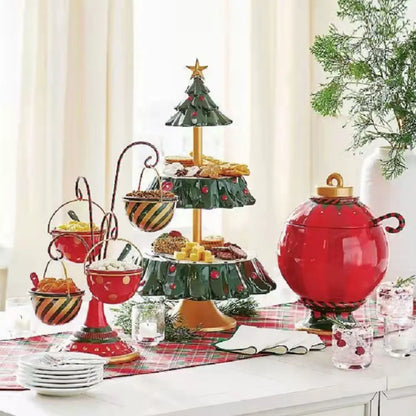 Suporte para Cupcakes Árvore de Natal Mesa de Sobremesas Prato de Frutas Suporte Bolo