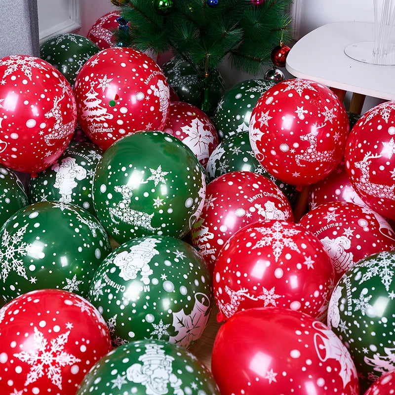 10/30pcs Balão De Látex Do Dia De Natal Elk Feliz Decoração De Sala Balões