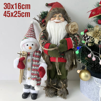 Papai Noel lenhador rústico 2 peças boneco enfeite 45*25CM luxo natal