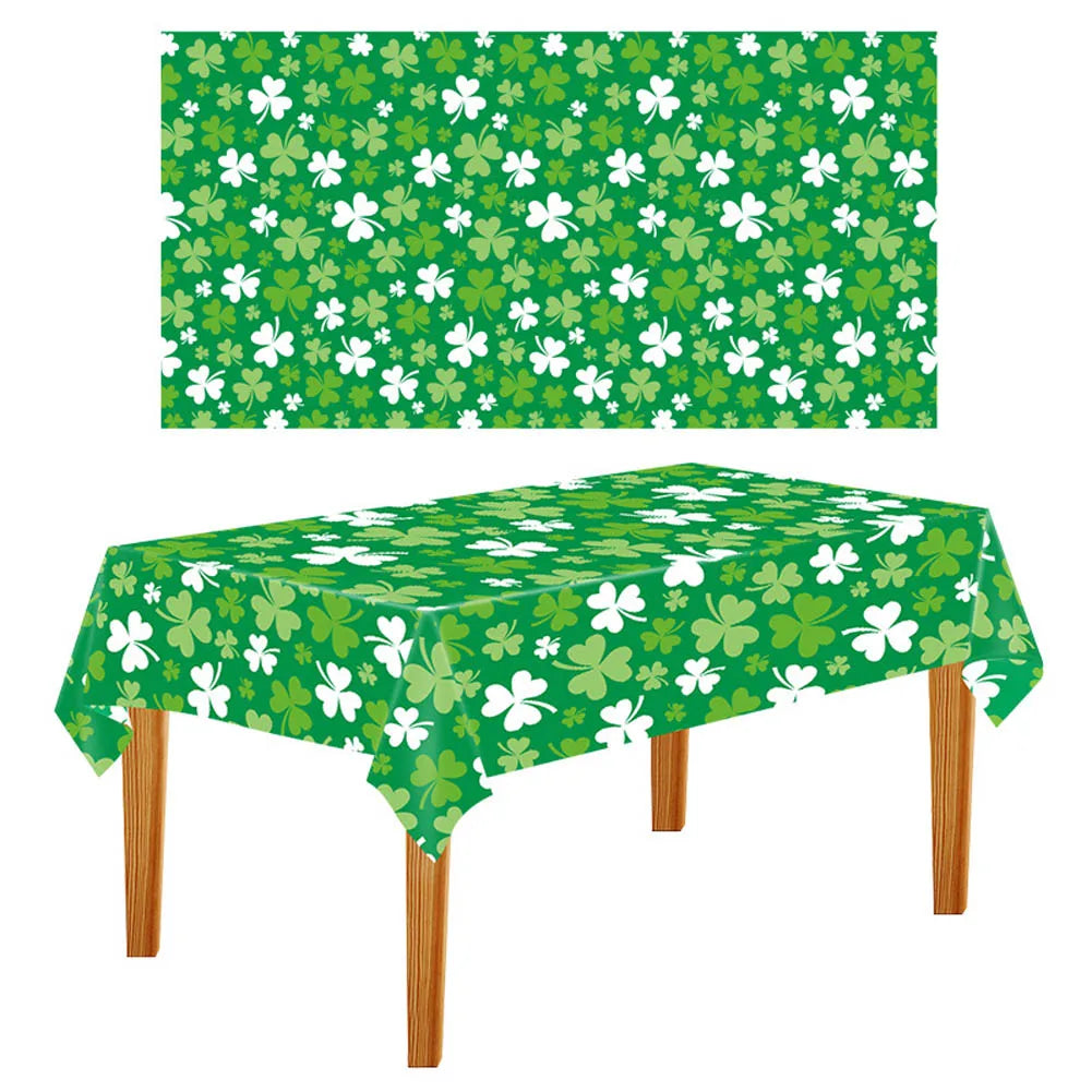 Toalha de mesa do Dia de São Patrício, toalhas de mesa retangulares verdes irlandês