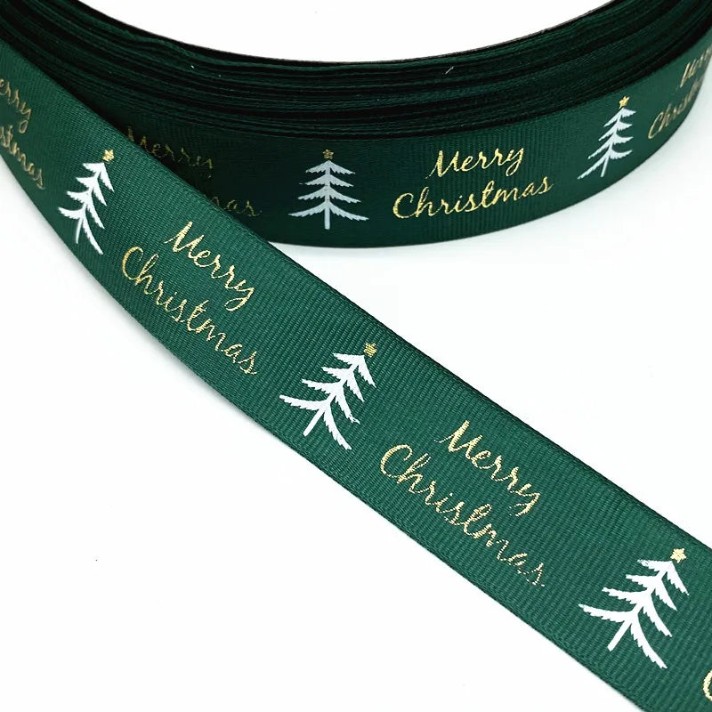 Fita Árvore Natal Decorações de Natal 1 Unidades Fitas de Gorgorão Estampadas Embrulho
