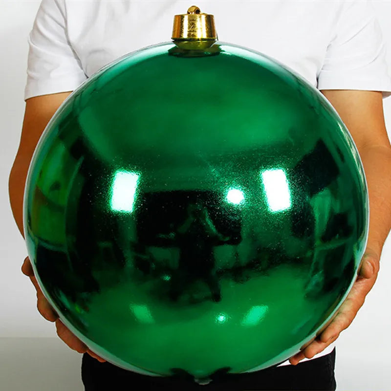 Kit 60cm Bola De Natal 10cm Grande Vermelho Dourado Azul Prata