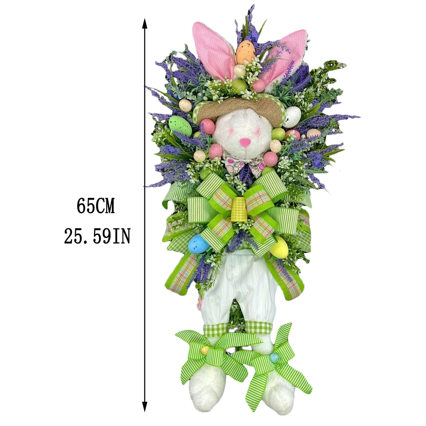 Guirlanda de coelhinho da Páscoa, decoração primavera, tamanho extra grande coelho