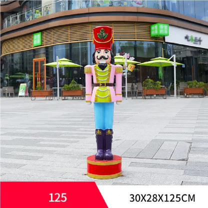 Quebra Nozes Natal Soldado Natal 45CM*40CM*180CM Grande Luzes Enfeite Shopping