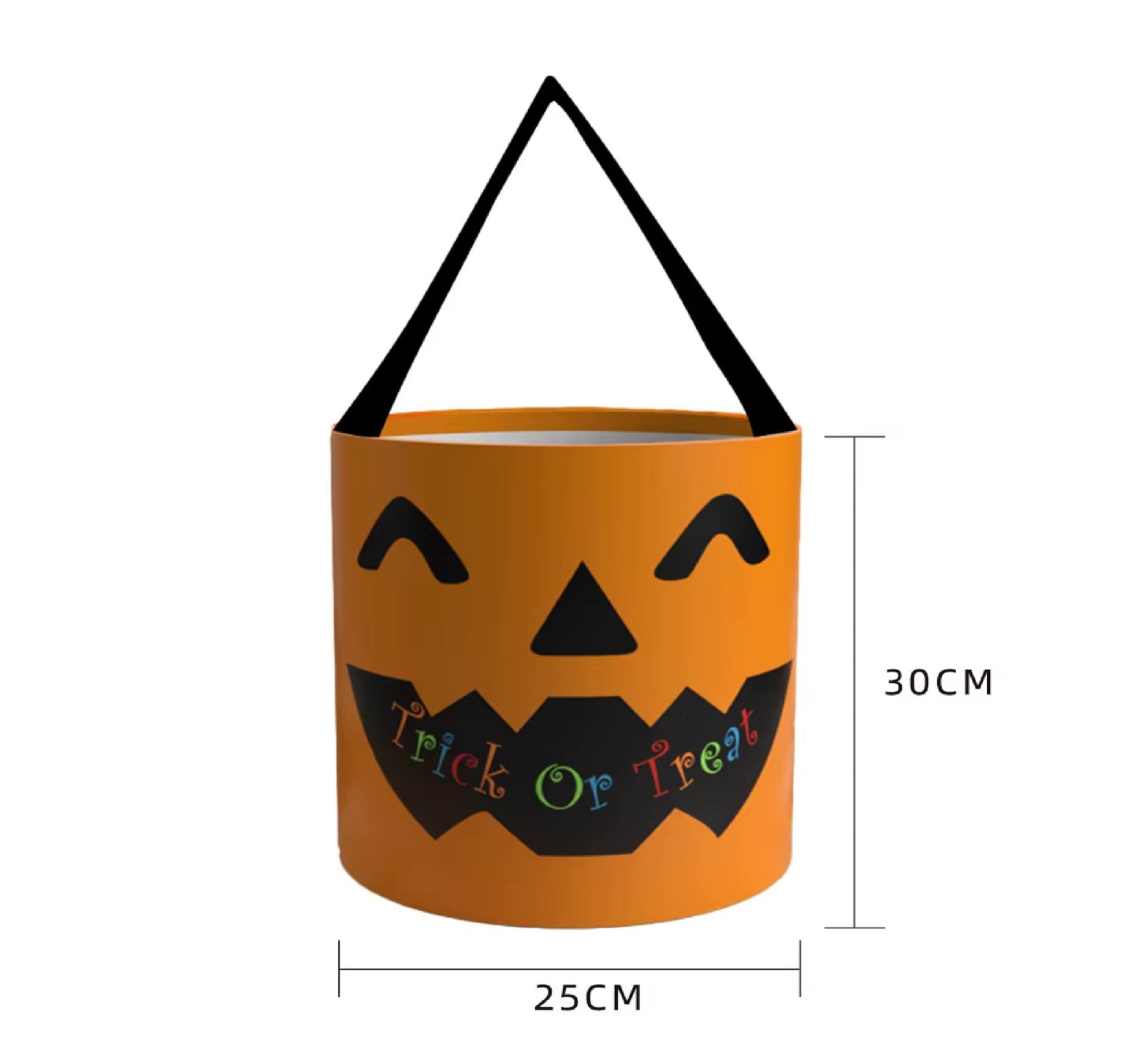Bolsa de Halloween 1 Baldes de Doces ou Travessuras para o Halloween Cesta de Abóbora