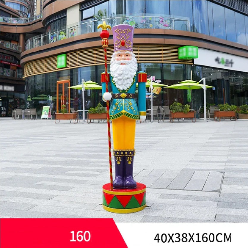 Quebra Nozes Natal Soldado Natal 45CM*40CM*180CM Grande Luzes Enfeite Shopping