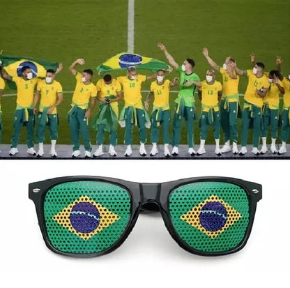 Copa do Mundo Kit 1 Óculos Verde e Amarelo Copa Do Mundo - Moda Solaris