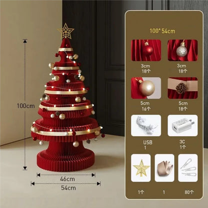 Árvore de Natal de 99cm de Altura, Decoração Criativa de Natal, Decoração de Cena Natal