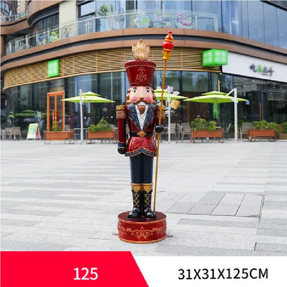 Quebra Nozes Natal Soldado Natal 45CM*40CM*180CM Grande Luzes Enfeite Shopping