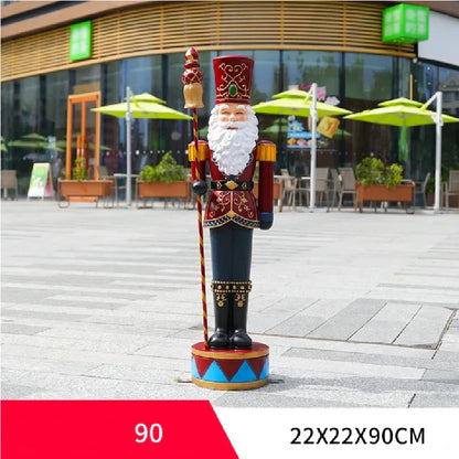 Quebra Nozes Natal Soldado Natal 45CM*40CM*180CM Grande Luzes Enfeite Shopping