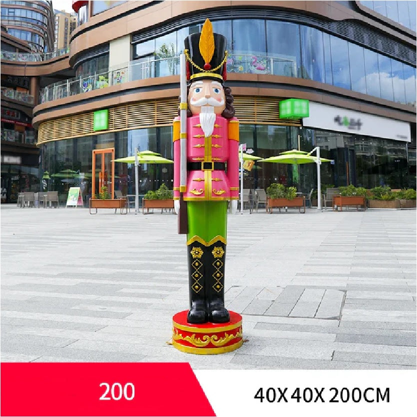 Quebra Nozes Natal Soldado Natal 45CM*40CM*180CM Grande Luzes Enfeite Shopping