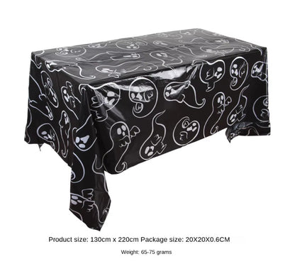 Toalhas de Mesa Sangrentas de Halloween Capa de Crânio de Plástico Capa de Mesa
