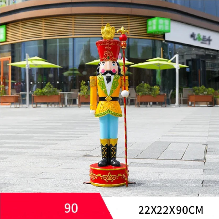 Quebra Nozes Natal Soldado Natal 45CM*40CM*180CM Grande Luzes Enfeite Shopping