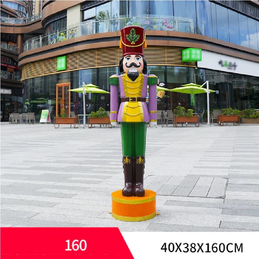 Quebra Nozes Natal Soldado Natal 45CM*40CM*180CM Grande Luzes Enfeite Shopping