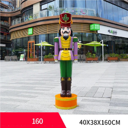 Quebra Nozes Natal Soldado Natal 45CM*40CM*180CM Grande Luzes Enfeite Shopping