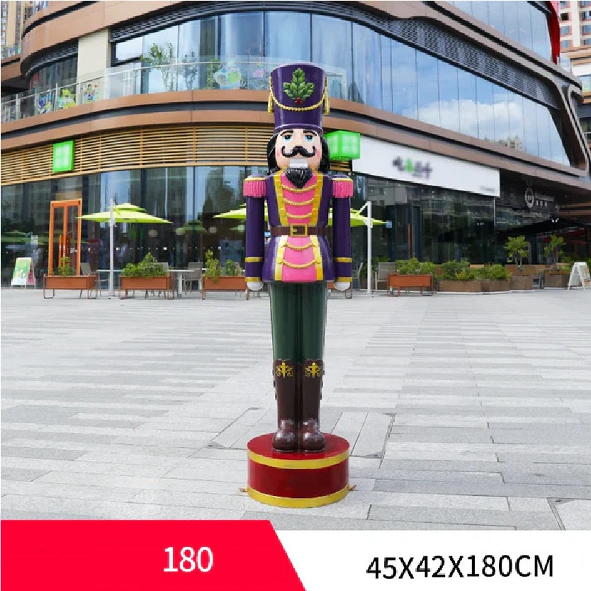 Quebra Nozes Natal Soldado Natal 45CM*40CM*180CM Grande Luzes Enfeite Shopping