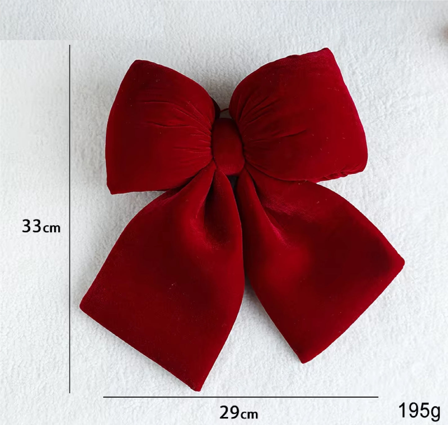 Laço de Natal em Veludo Vermelho, Decoração Luxuosa para Porta, Enfeite Árvore de Natal