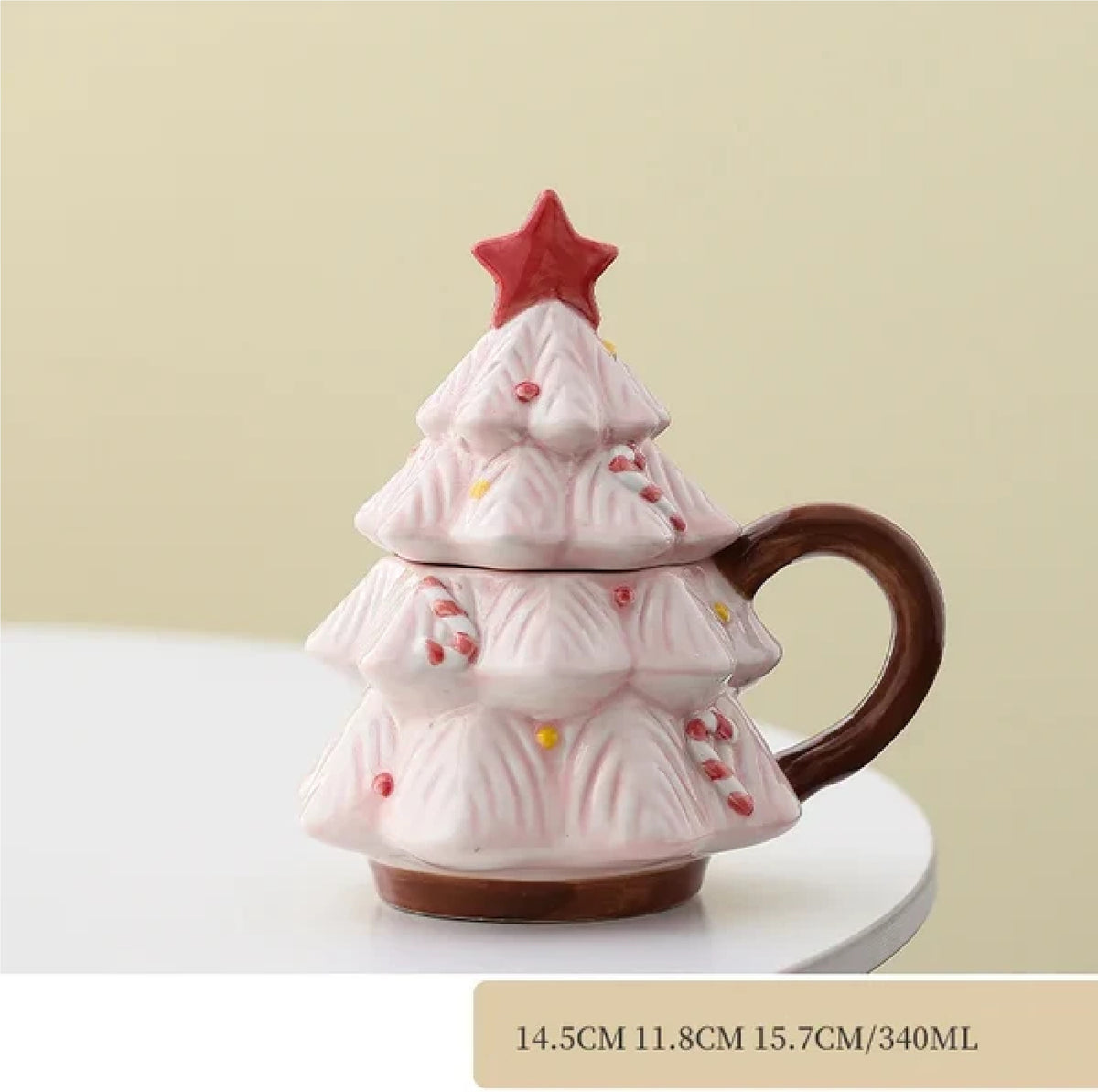 Caneca de Árvore Capacidade: 301ml*400ml Natal de Cerâmica Festiva Fácil de Limpar Xícara de Café de Natal